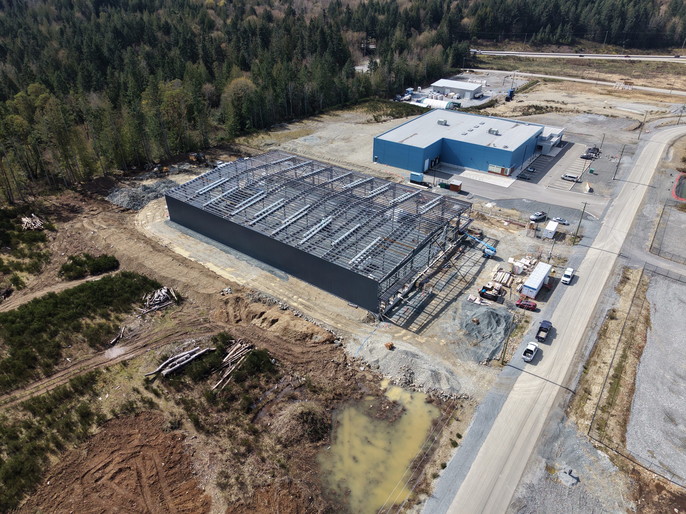 Aerial view of Malahat Business Park